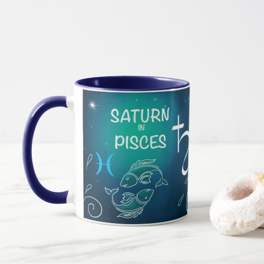 Saturn dans la tasse de Poissons (Avec donut)