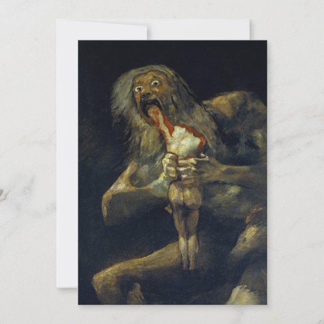Saturn Devouring Zijne Zoon door Francisco de Goya (Voorkant)
