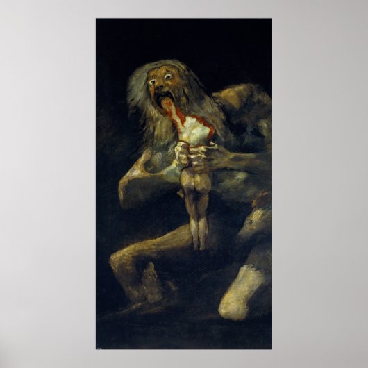 Saturn Devouring Zijne Zoon door Francisco de Goya Poster (Voorkant)