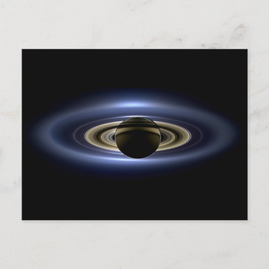 Saturn Eclipsed the Sun van Cassini Orbiter Briefkaart (Voorkant)