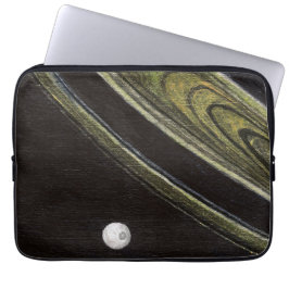 Saturn en Tethys neopreen laptophoes Laptop Sleeve