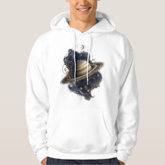 Saturn Gouden Ringen Hemels Sweater Hoodie | Vi