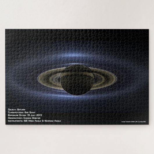 Saturn in zijn Shadow Jigzaag Puzzle Legpuzzel (Horizontaal)