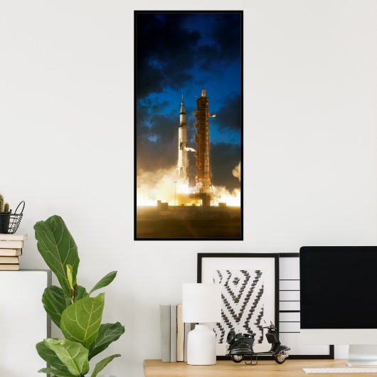Saturn IV Rocket Launch Poster (Thuiskantoor)