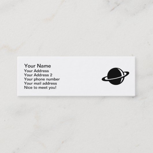 Saturn Mini Visitekaartje (Voorkant)