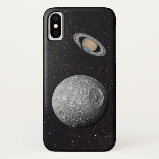 Saturn Moon Mimas Starry Sky Case-Mate iPhone Case (Achterkant)