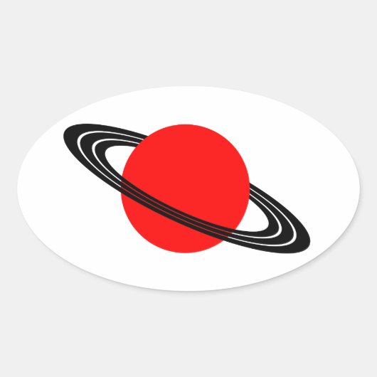 Saturn Ovale Sticker (Voorkant)