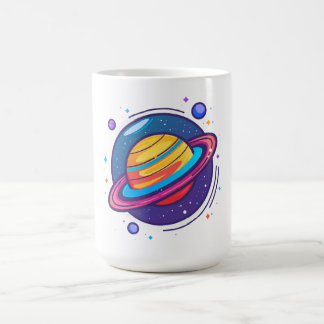 Saturn Planeet Koffiemok – Kosmisch Ontwerp voor d