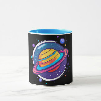 Saturn Planeet Koffiemok – Kosmisch Ontwerp voor d Mok