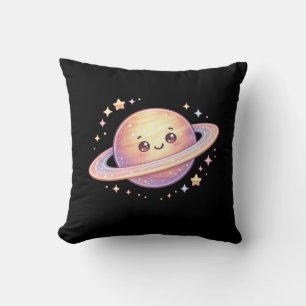 Saturn Planeet Ruimte Kawaii Kussen Hoofdkussen