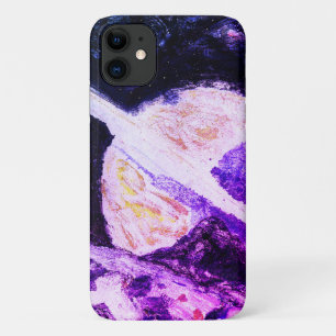 Saturn Rising Paars Space Planet iPhone 11 Hoesje