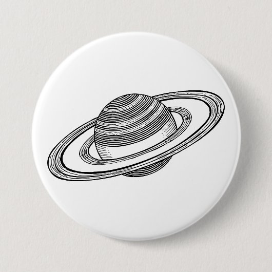 Saturn Ronde Button 7,6 Cm (Voorkant)