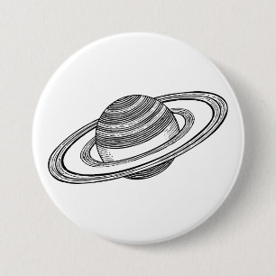 Saturn Ronde Button 7,6 Cm