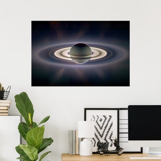 Saturn Solar Eclipse Poster (Thuiskantoor)