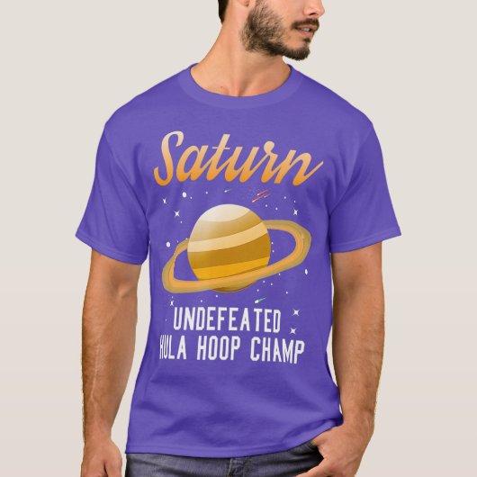 Saturn Unverslagen Hula Hoop Champion Funny T-shirt (Voorkant)