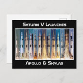 Saturn V Moon Rocket Launches Briefkaart (Voorkant / Achterkant)
