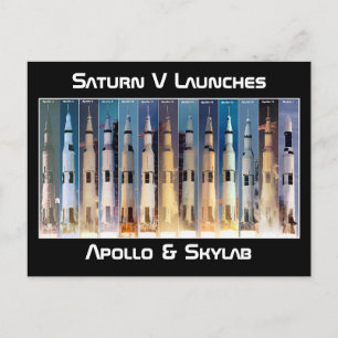 Saturn V Moon Rocket Launches Briefkaart