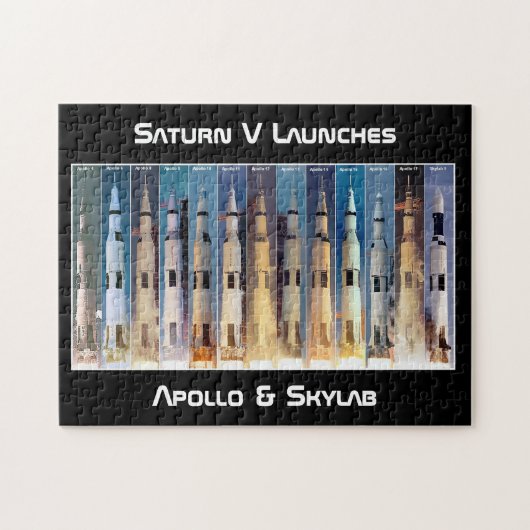 Saturn V Moon Rocket Launches Legpuzzel (Horizontaal)