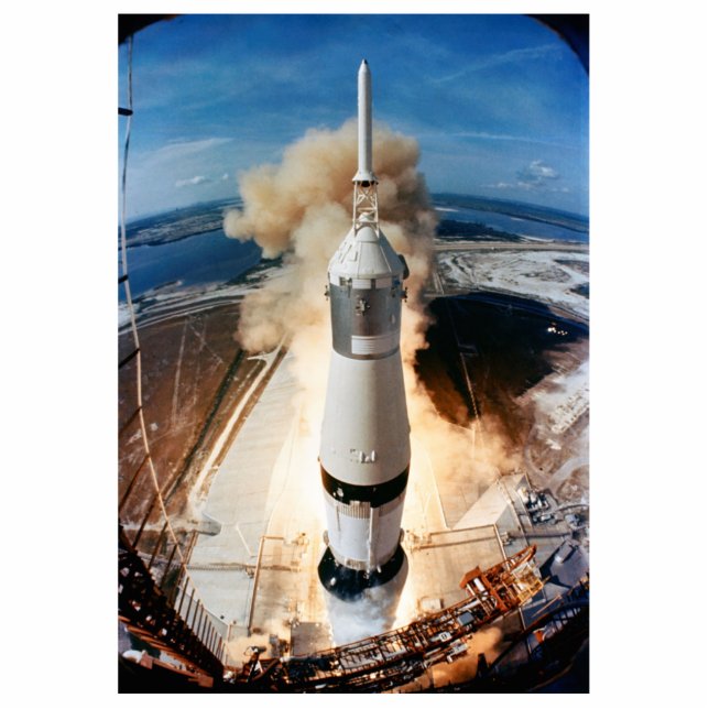 Saturn V Rocket start 1969 Apollo Spacecraft Fotobeeldje Magneet (Voorkant)