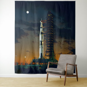 Saturn V Space Rocket Launch NASA foto Wandkleed