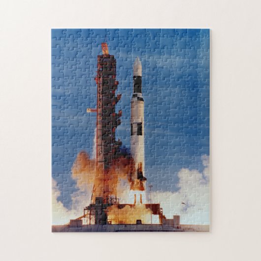 Saturn v start het Skylab Space Station Legpuzzel (Verticaal)