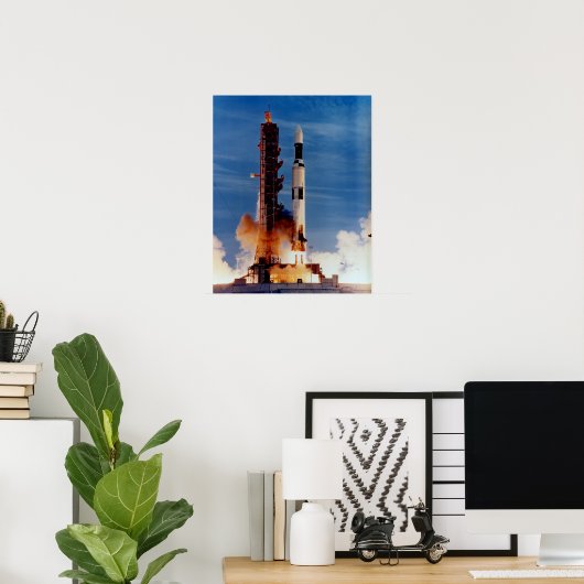 Saturn v start het Skylab Space Station Poster (Thuiskantoor)