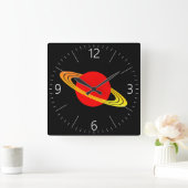 Saturn Vierkante Klok (Huis)
