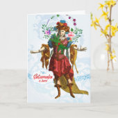 Saturnalia Reveler Greeting Card Kaart (Gele Bloem)