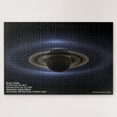 Saturne dans son puzzle de l'ombre (Horizontal)