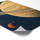 Saturne en Impression d'Art Ocre (Coin)