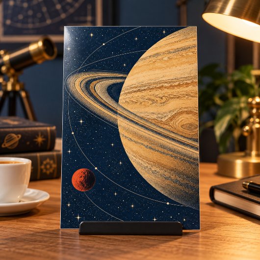 Saturne en Impression d'Art Ocre