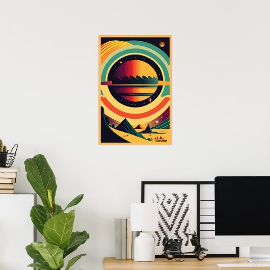 Saturne, poster Espace (Bureau à domicile)
