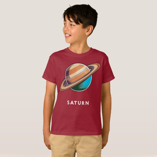 Saturne / Saturne - Planète classique Tee T-shirt (Devant entier)