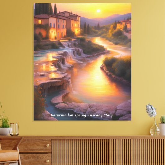 Saturnia Hot Springs Toscane Italië Schilderij Canvas Afdruk (Insitu (Woonkamer))