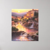 Saturnia Hot Springs Toscane Italië Zonsondergang
