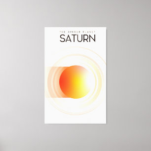 Saturnus - de Ringed Planet Space Art. Canvas Afdruk