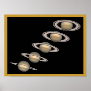 Saturnus en ringen poster