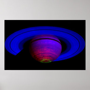 Saturnus ggloed Southern Lights Poster