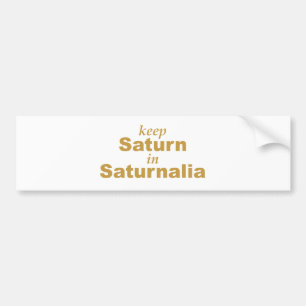 Saturnus houden op Saturnus Bumpersticker