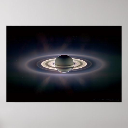 Saturnus in Eclipse 18x12 (9x5) Poster (Voorkant)
