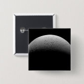 Saturnus maan Enceladus 5 Vierkante Button 5,1 Cm (Voorkant /achterkant)