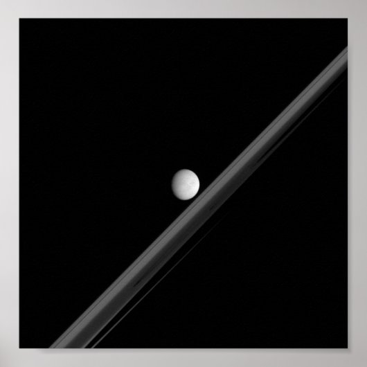 Saturnus Moon en Rings Poster (Voorkant)