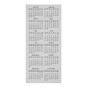 Saturnus Moons 2012 Calendar Business Rack Kaart (Achterkant)