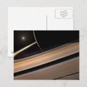 Saturnus-planeet in zonnestelsel, close-up 3 briefkaart (Voorkant / Achterkant)