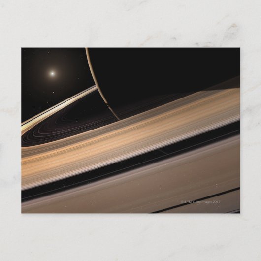 Saturnus-planeet in zonnestelsel, close-up 3 briefkaart (Voorkant)