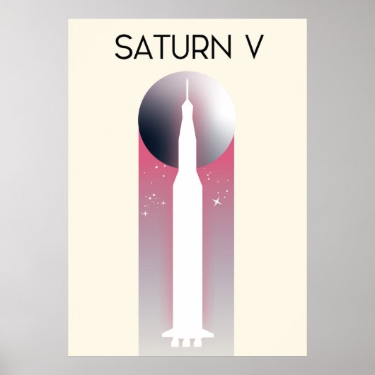 Saturnus V Apollo-ruimtekunst Poster (Voorkant)
