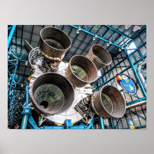 Saturnus V-raketmotor Poster (Voorkant)