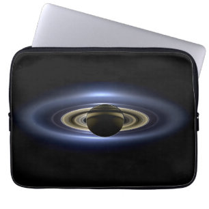 Saturnus verduisterde de Zon vanuit Cassini Orbite Laptop Sleeve