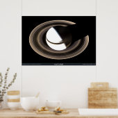 Saturnus zoals nooit eerder gezien poster (Keuken)