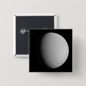 Saturnus's maan Dione 2 Vierkante Button 5,1 Cm (Voorkant /achterkant)